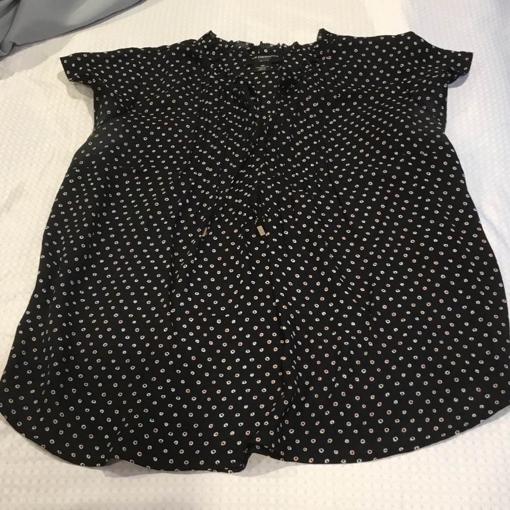Liz Claiborne Black and White Polka Dot Blouse